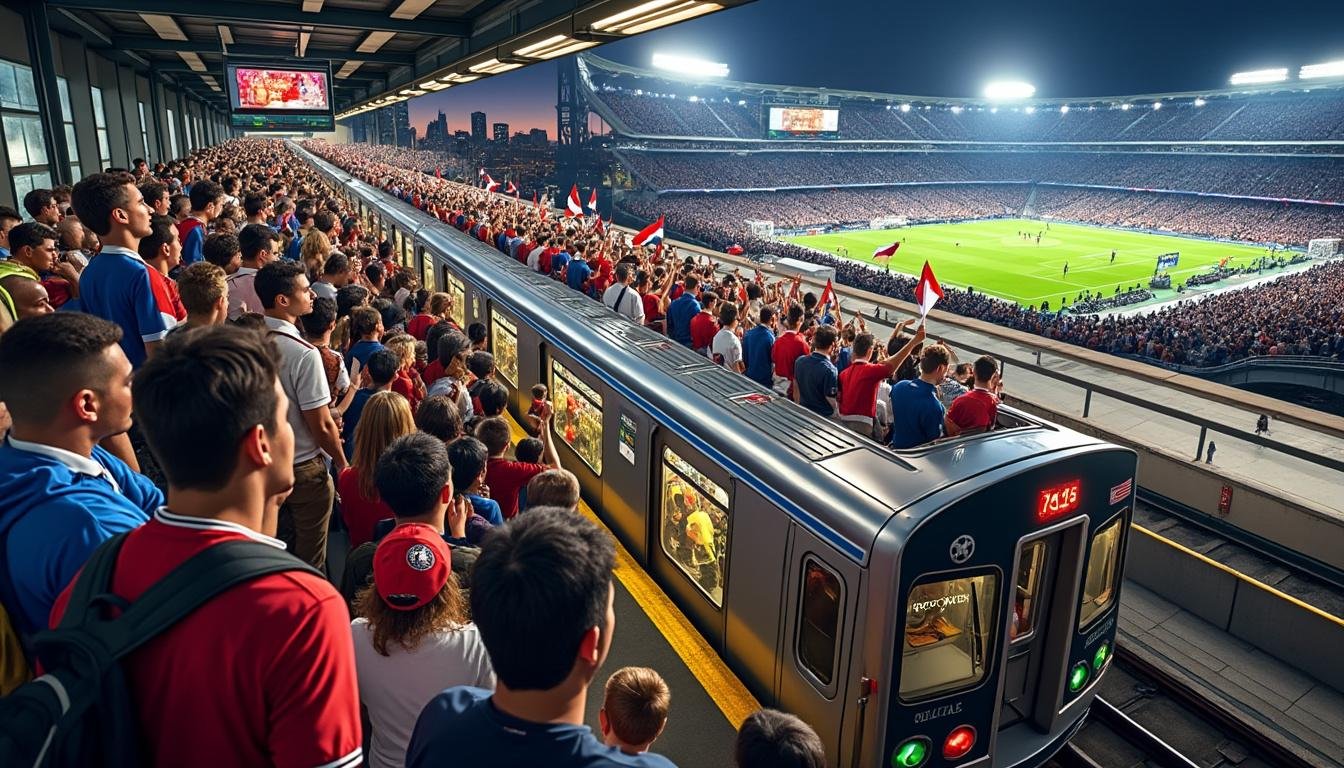 découvrez pourquoi le prix du billet de train pour le stade de new york lors de la coupe du monde 2026 a explosé, passant de 12,90$ à 150$, impactant les déplacements des supporters.