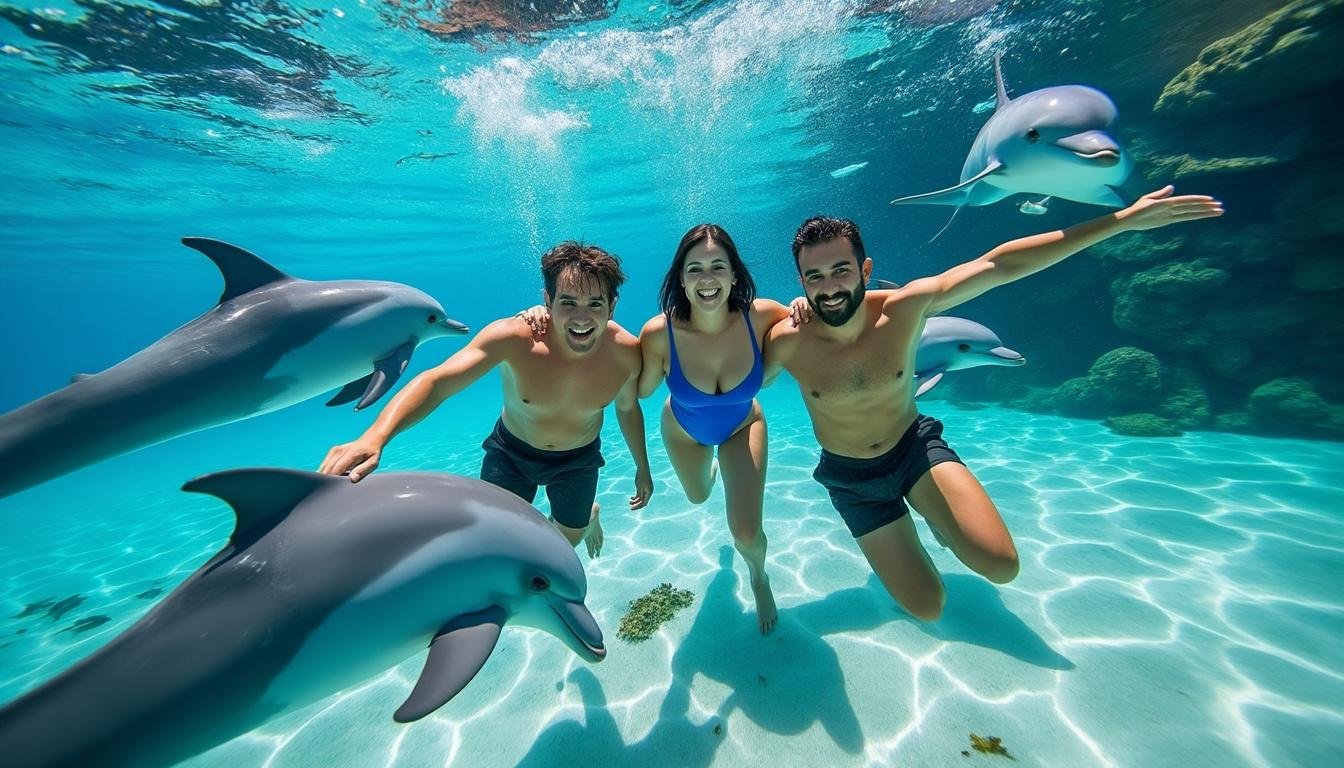 plongez dans une aventure magique en nageant avec des dauphins. vivez une expérience unique et inoubliable dès aujourd’hui, pleine d’émotions et de découvertes sous-marines.